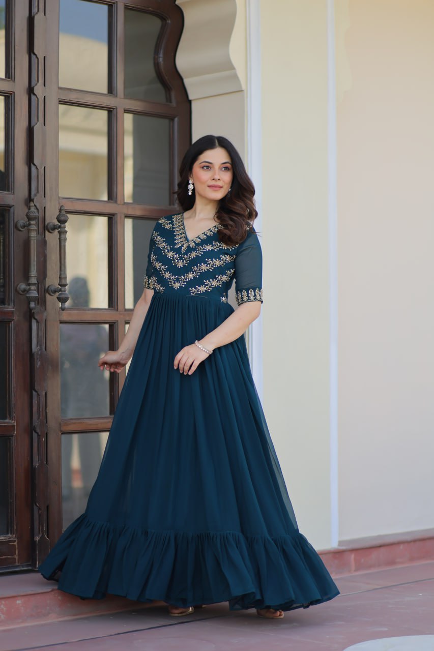 Tanvi Elegant Bloom Anarkali Dress
