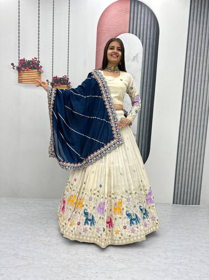 Zeenat  Pure Tissue Silk Lehenga Choli