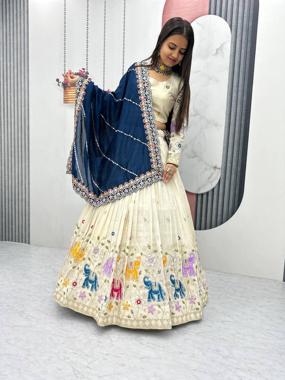 Zeenat  Pure Tissue Silk Lehenga Choli