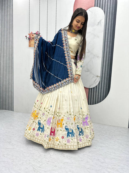 Zeenat  Pure Tissue Silk Lehenga Choli