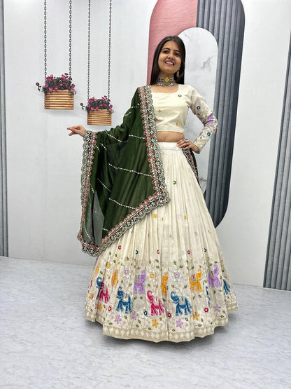 Zeenat  Pure Tissue Silk Lehenga Choli