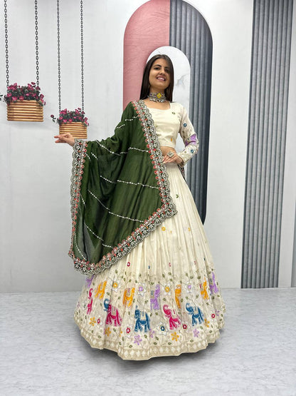 Zeenat  Pure Tissue Silk Lehenga Choli