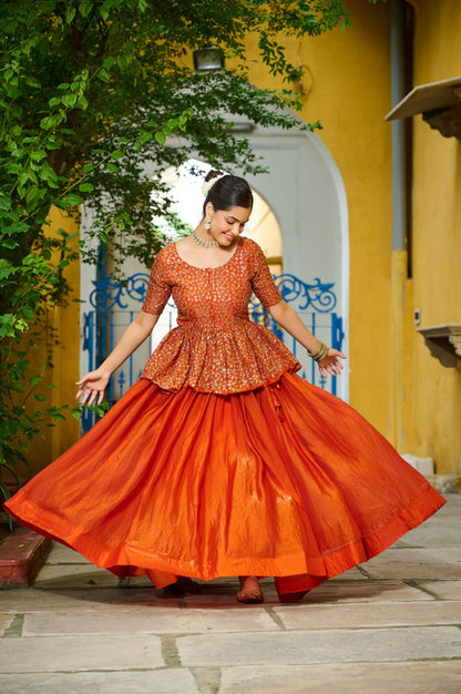 Tyaani Embroidered Threaded Glam Lehenga Tops