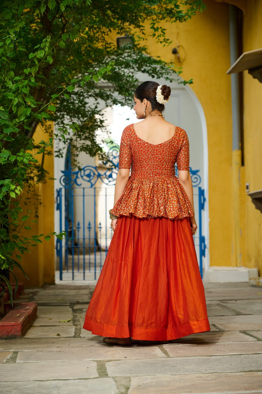 Tyaani Embroidered Threaded Glam Lehenga Tops