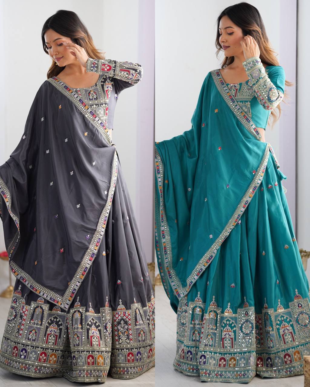 Vihana  Natural Crep silk Lehenga choli