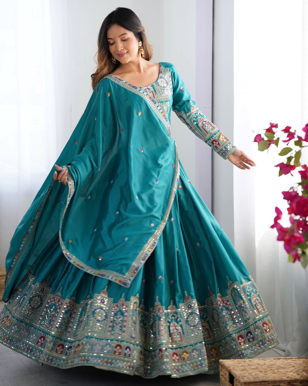 Vihana  Natural Crep silk Lehenga choli