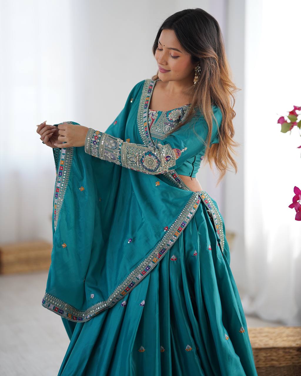 Vihana  Natural Crep silk Lehenga choli