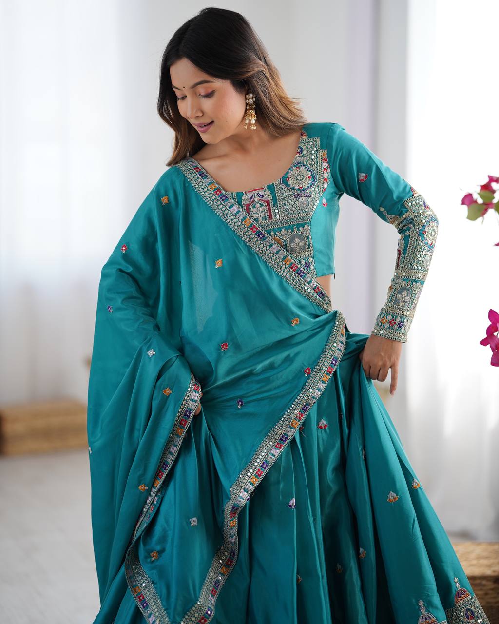 Vihana  Natural Crep silk Lehenga choli