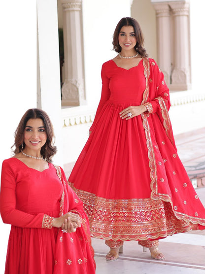 Yashvi Rich Sequins Embroidered work Anarkali Gown