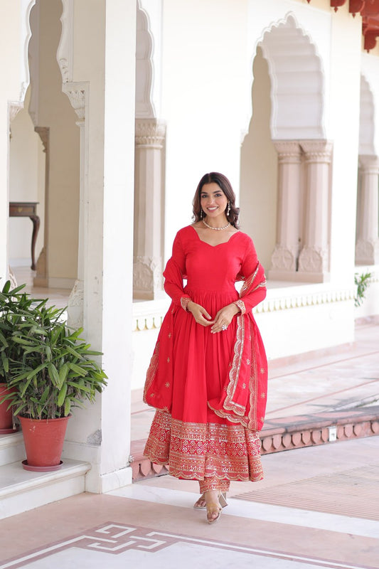 Yashvi Rich Sequins Embroidered work Anarkali Gown