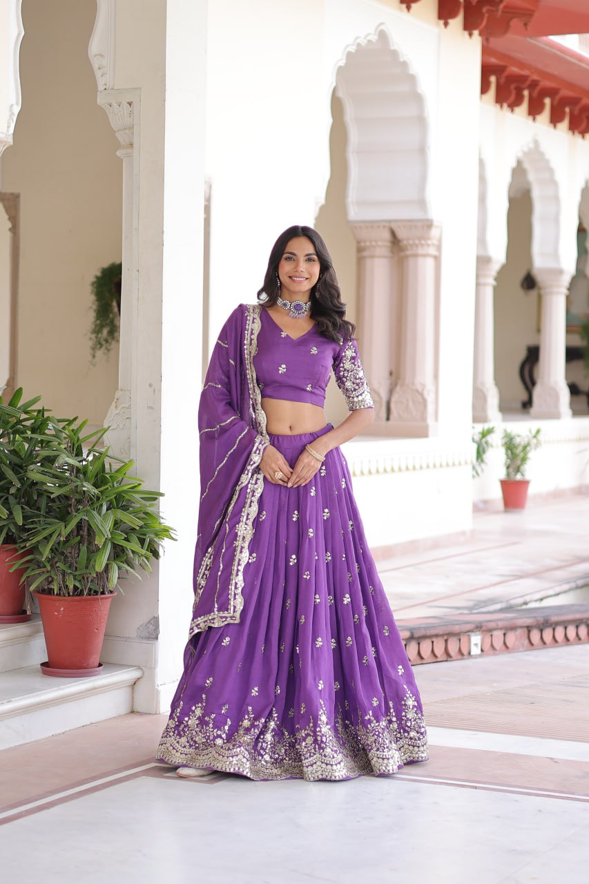 Karishma  Vichitra Silk Embroidered work Lehenga Choli