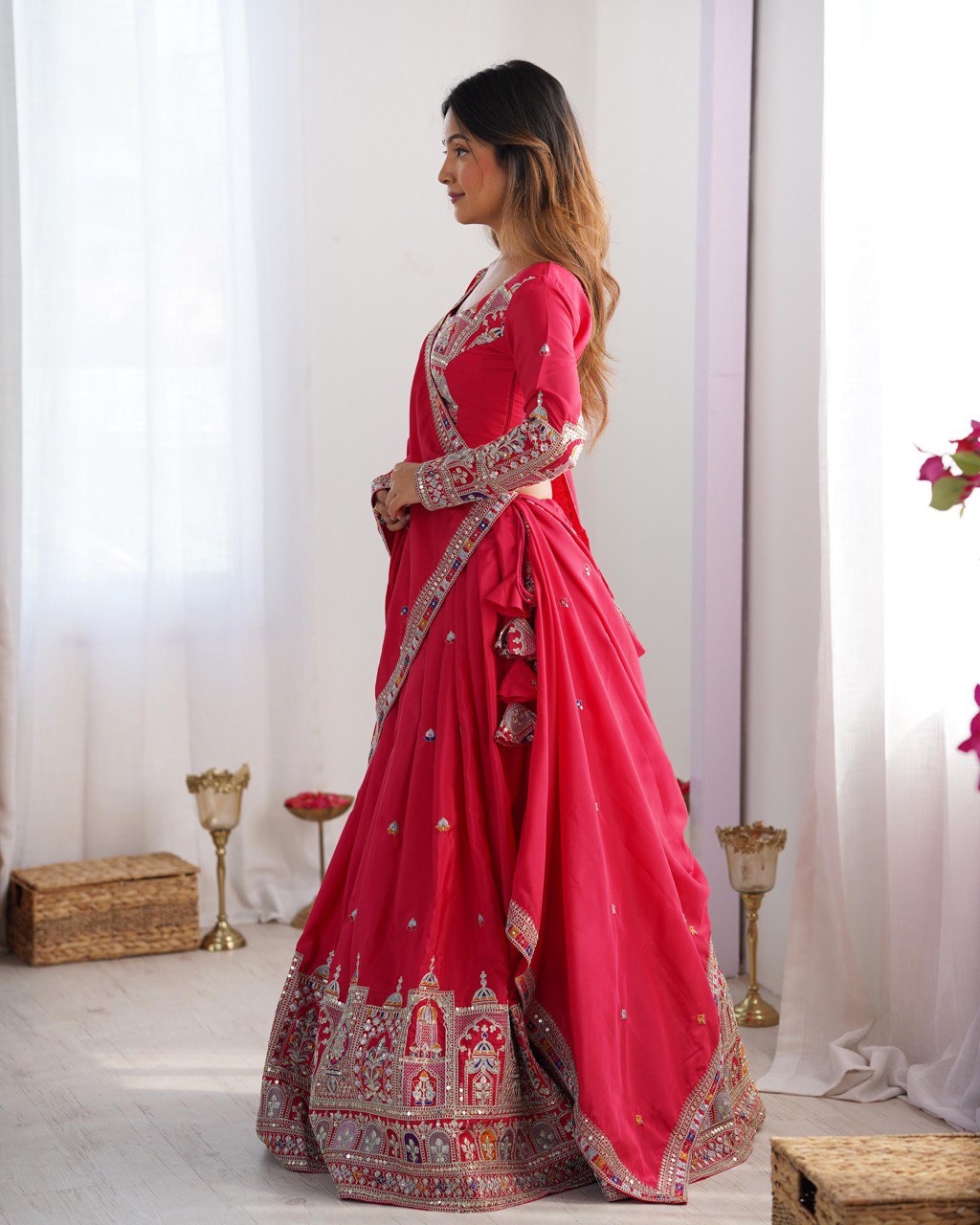 Vihana  Natural Crep silk Lehenga choli
