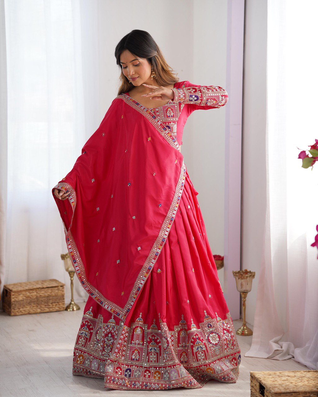 Vihana  Natural Crep silk Lehenga choli