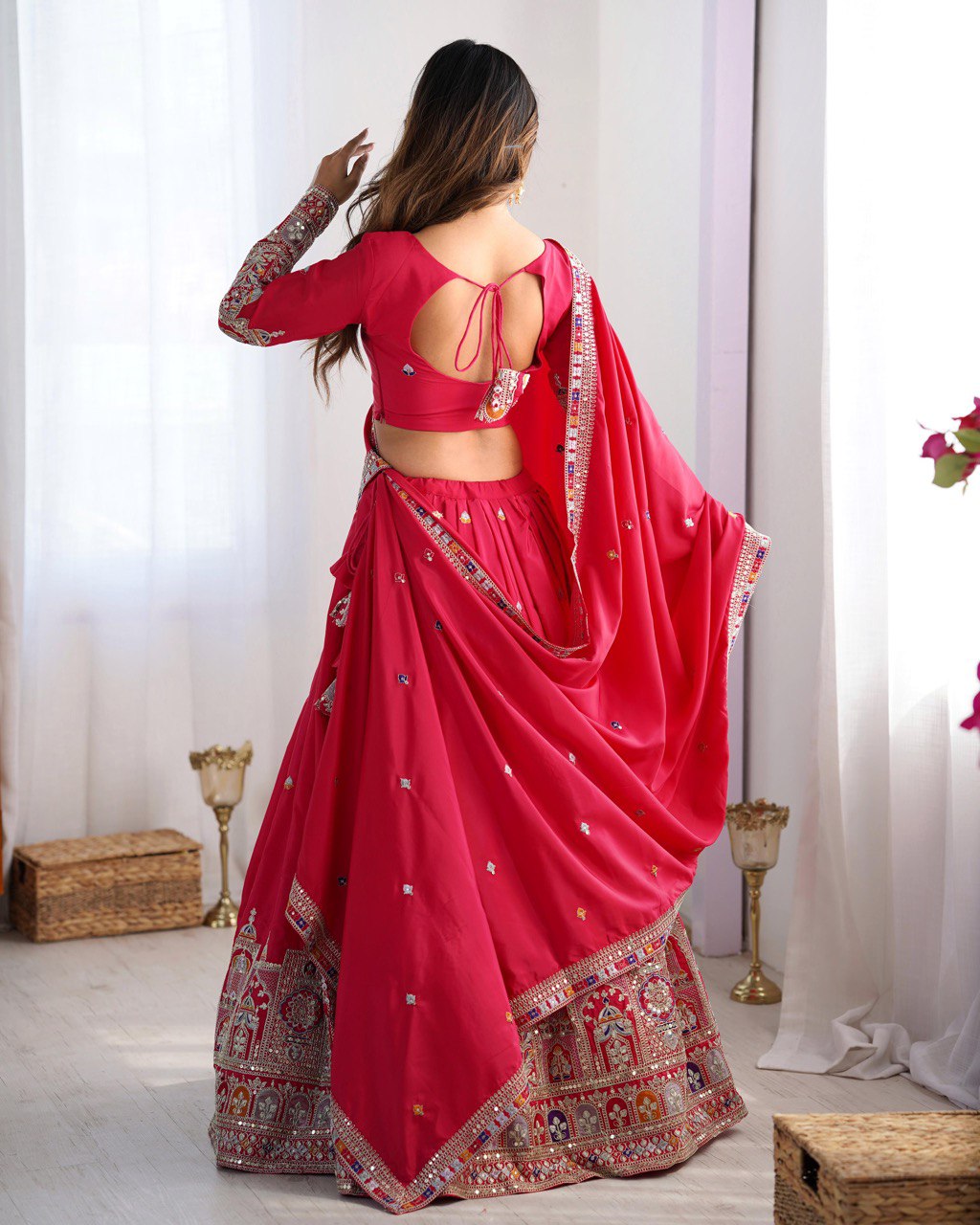 Vihana  Natural Crep silk Lehenga choli