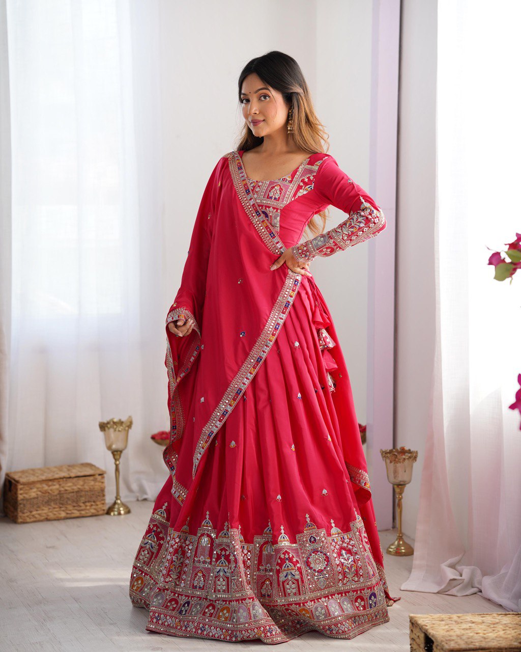 Vihana  Natural Crep silk Lehenga choli