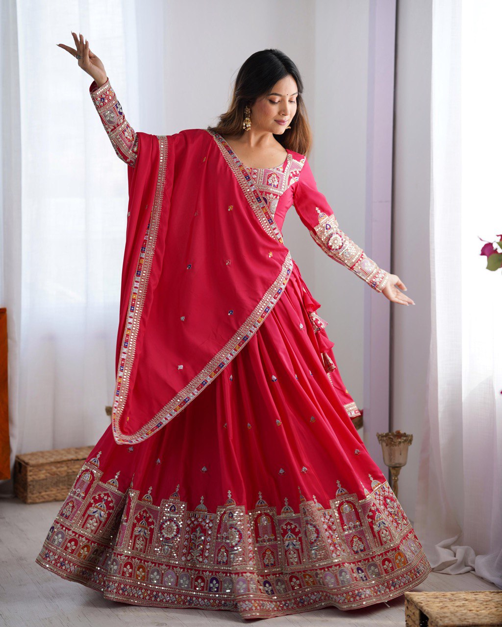 Vihana  Natural Crep silk Lehenga choli