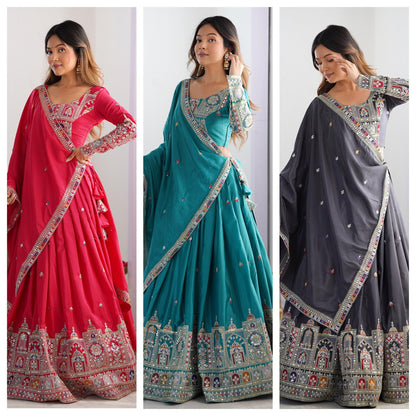 Vihana  Natural Crep silk Lehenga choli