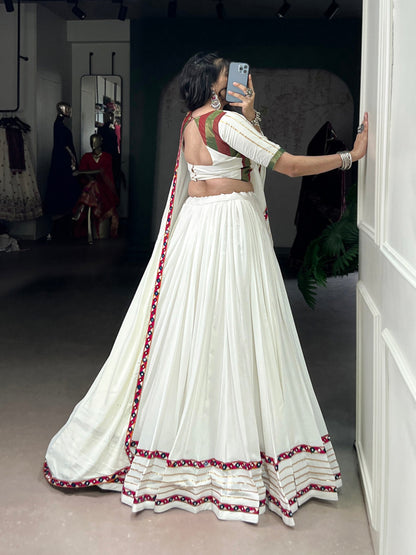 Anaya’s Whispering Ivory Luxe Lehenga Choli