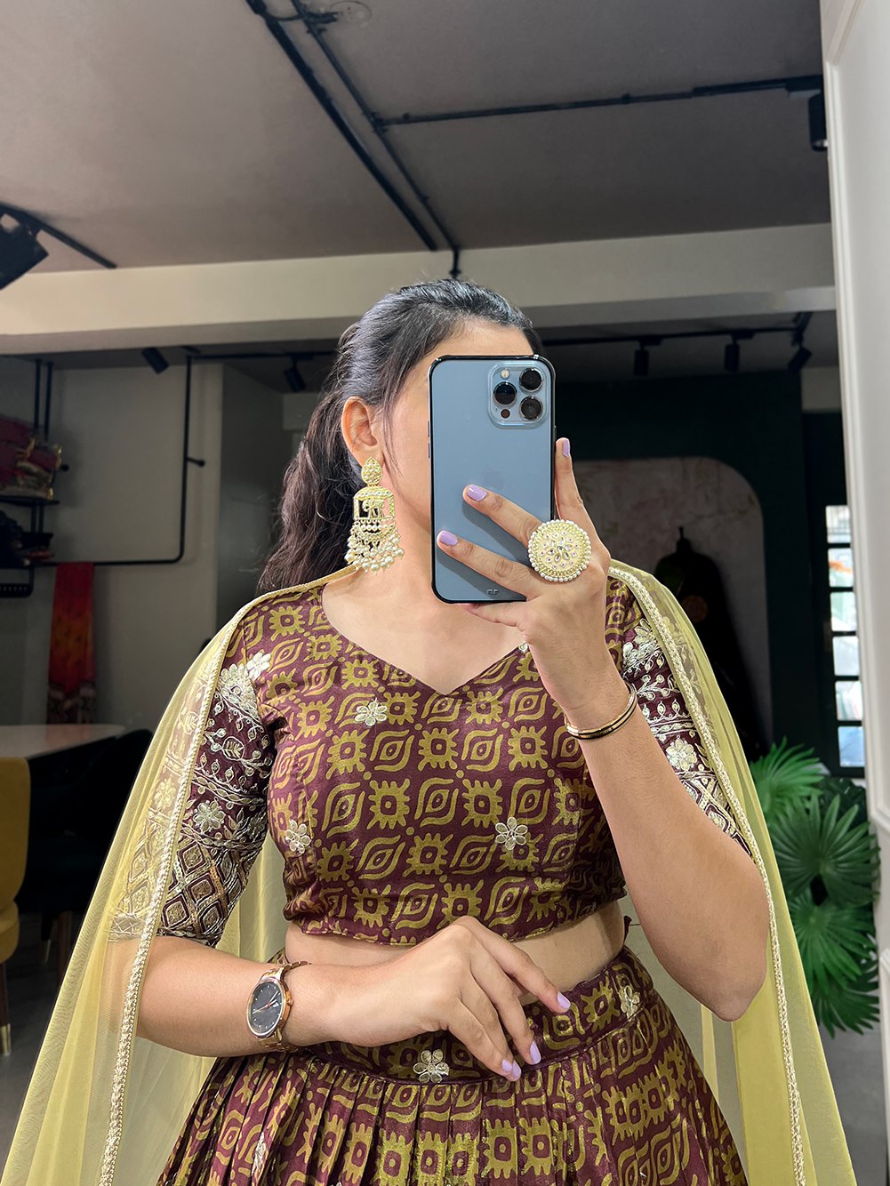 Lisha Digital Print With Embroidery Sequins Work Lehenga Choli