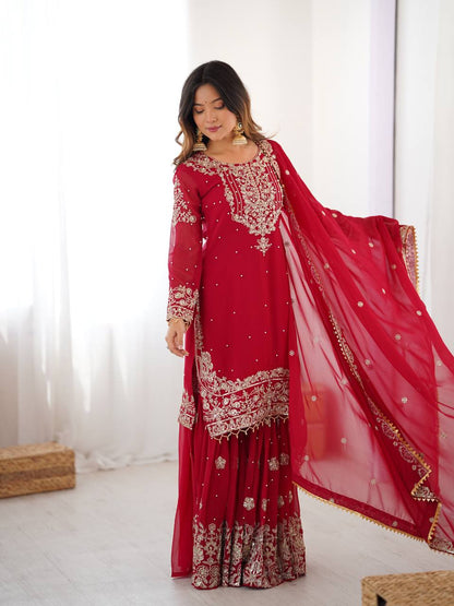 Suhani Heritage Zari Embellished Festive Sharara Suit