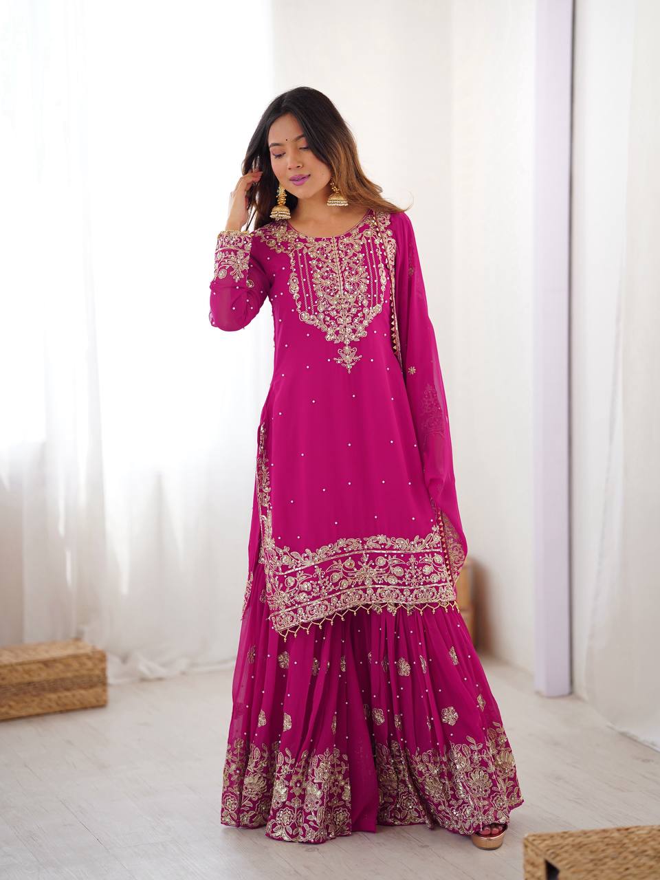 Suhani Heritage Zari Embellished Festive Sharara Suit