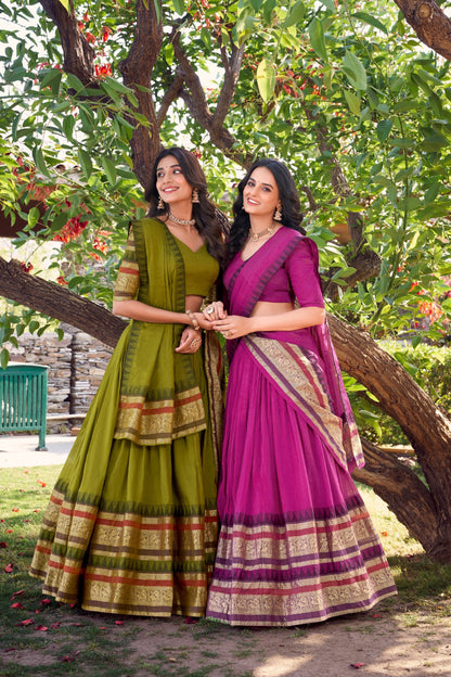 Vritika woven in Chanderi and zari Lehenga Choli