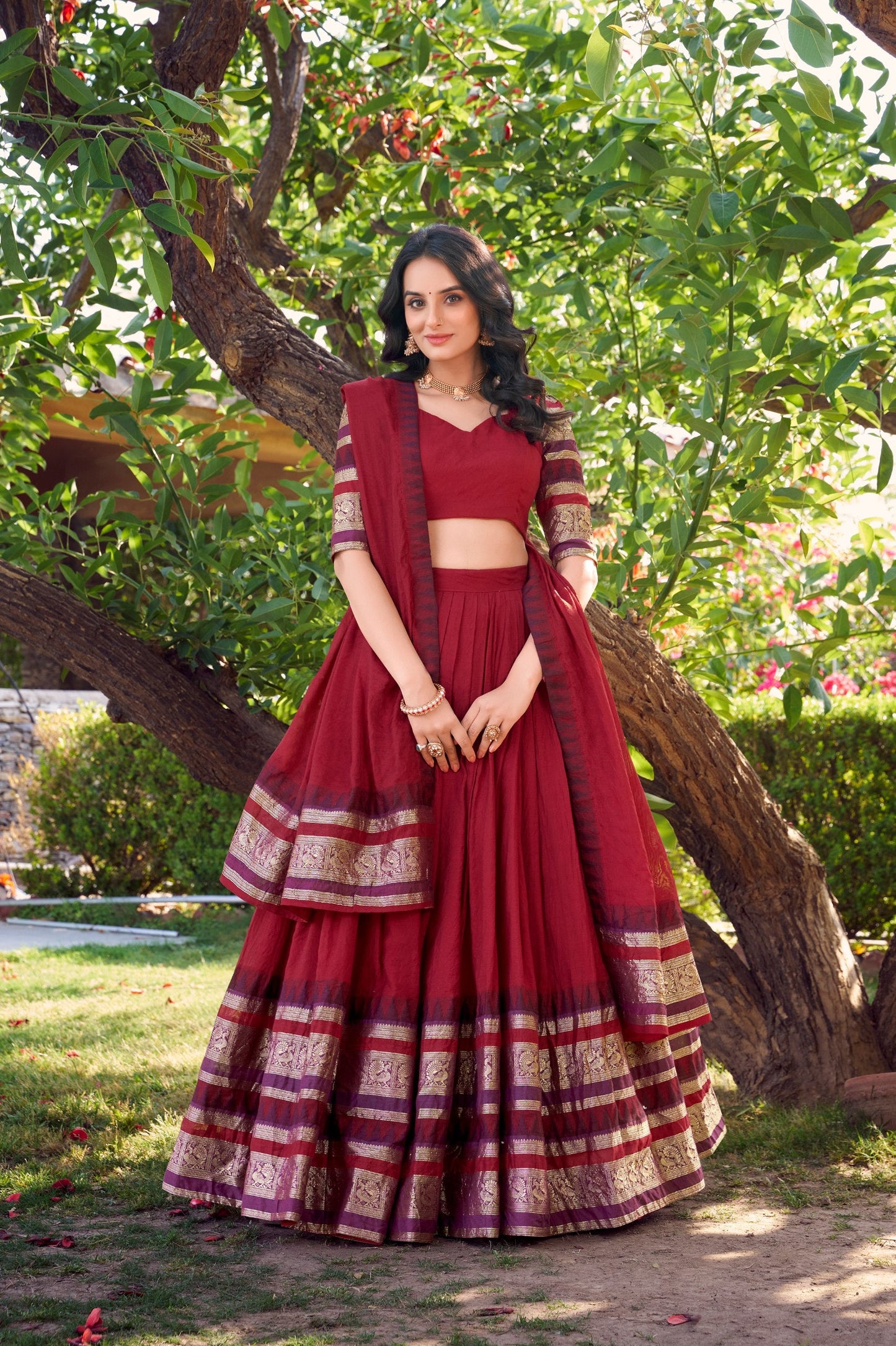 Vritika woven in Chanderi and zari Lehenga Choli