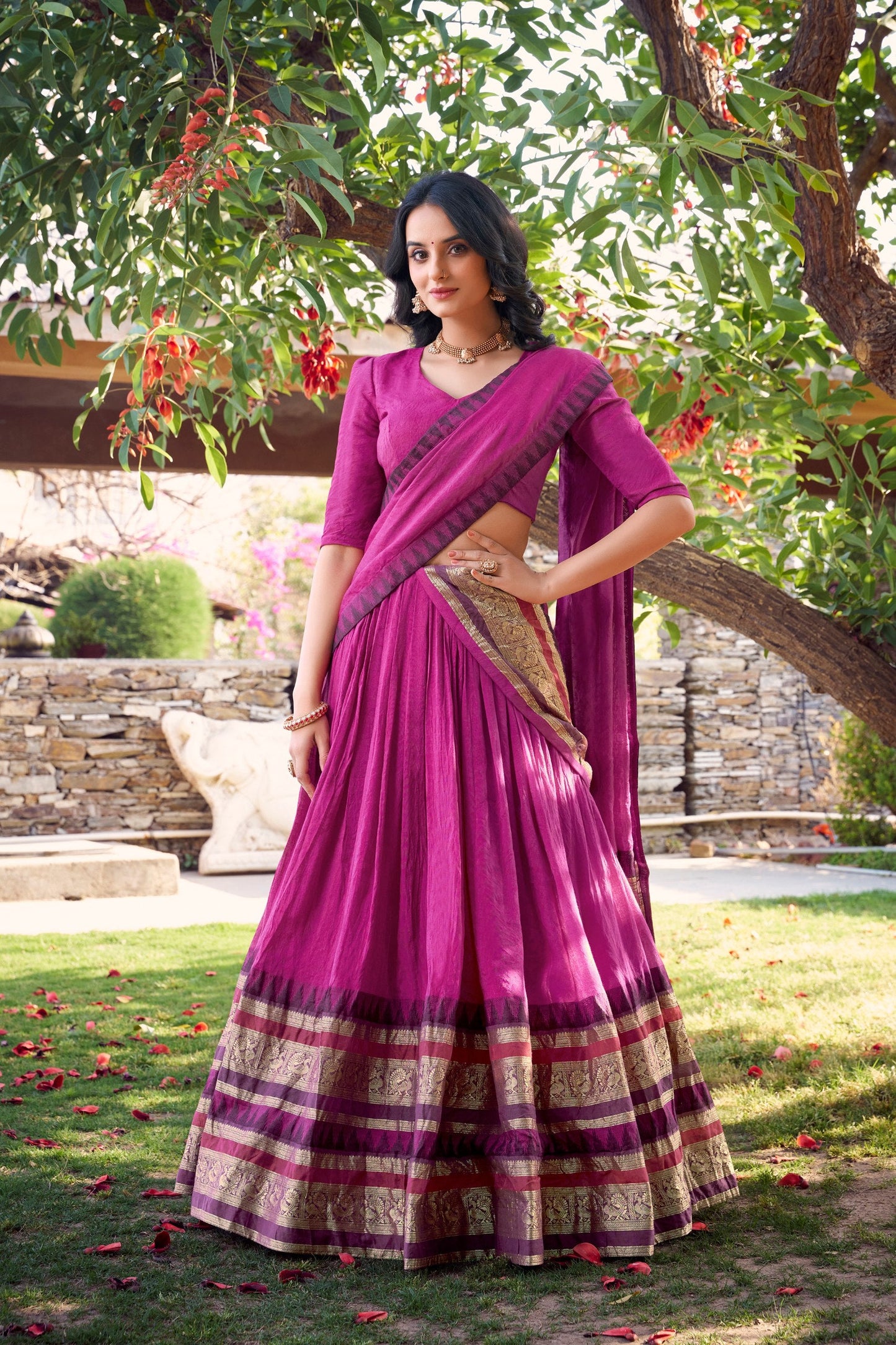 Vritika woven in Chanderi and zari Lehenga Choli