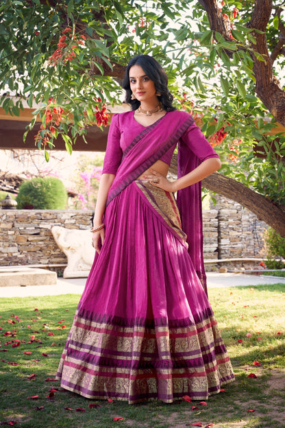 Vritika woven in Chanderi and zari Lehenga Choli