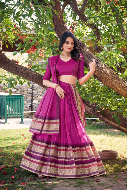 Vritika woven in Chanderi and zari Lehenga Choli