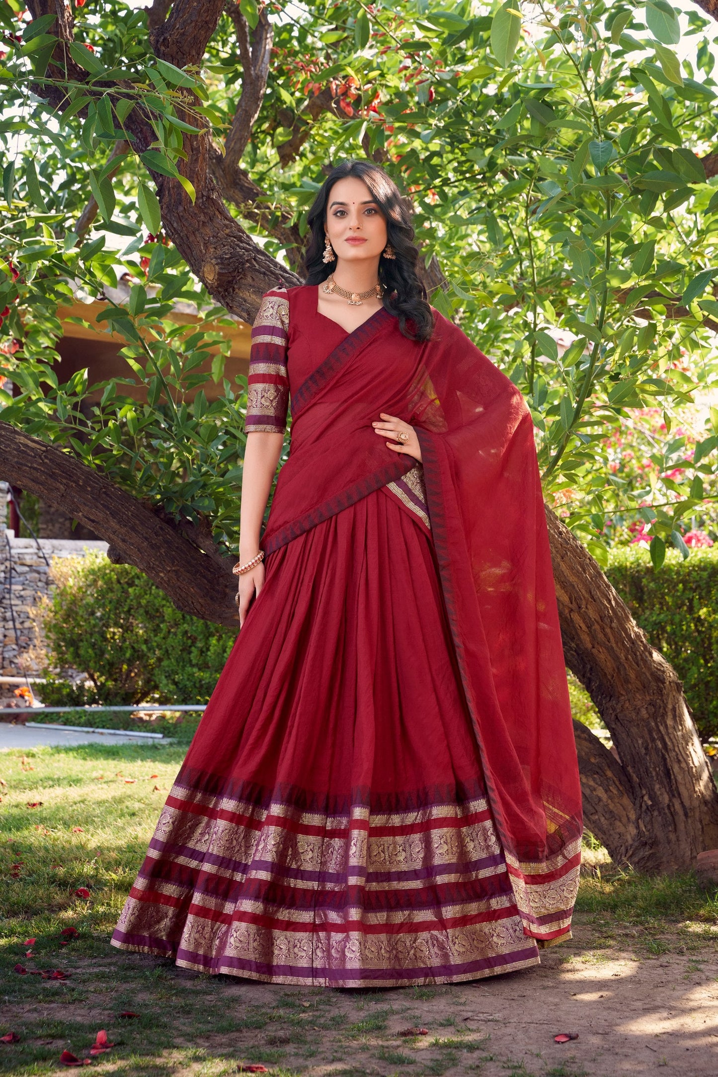 Vritika woven in Chanderi and zari Lehenga Choli