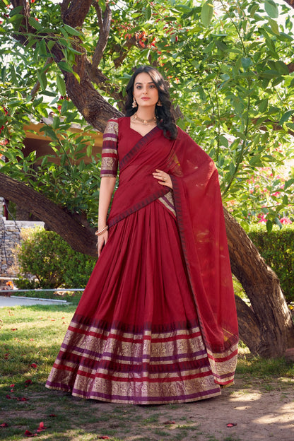 Vritika woven in Chanderi and zari Lehenga Choli