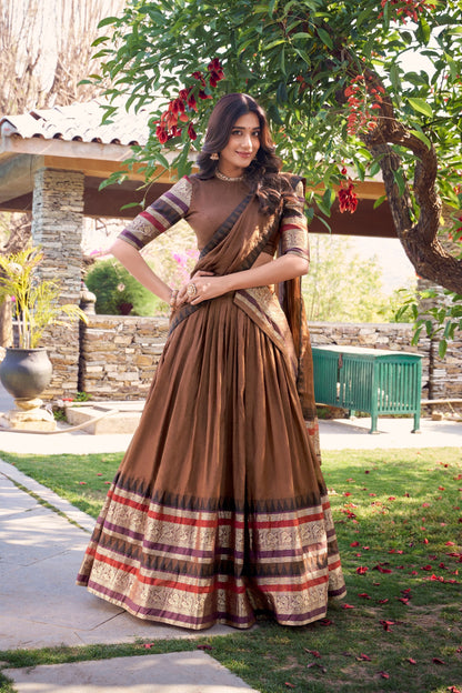 Vritika woven in Chanderi and zari Lehenga Choli