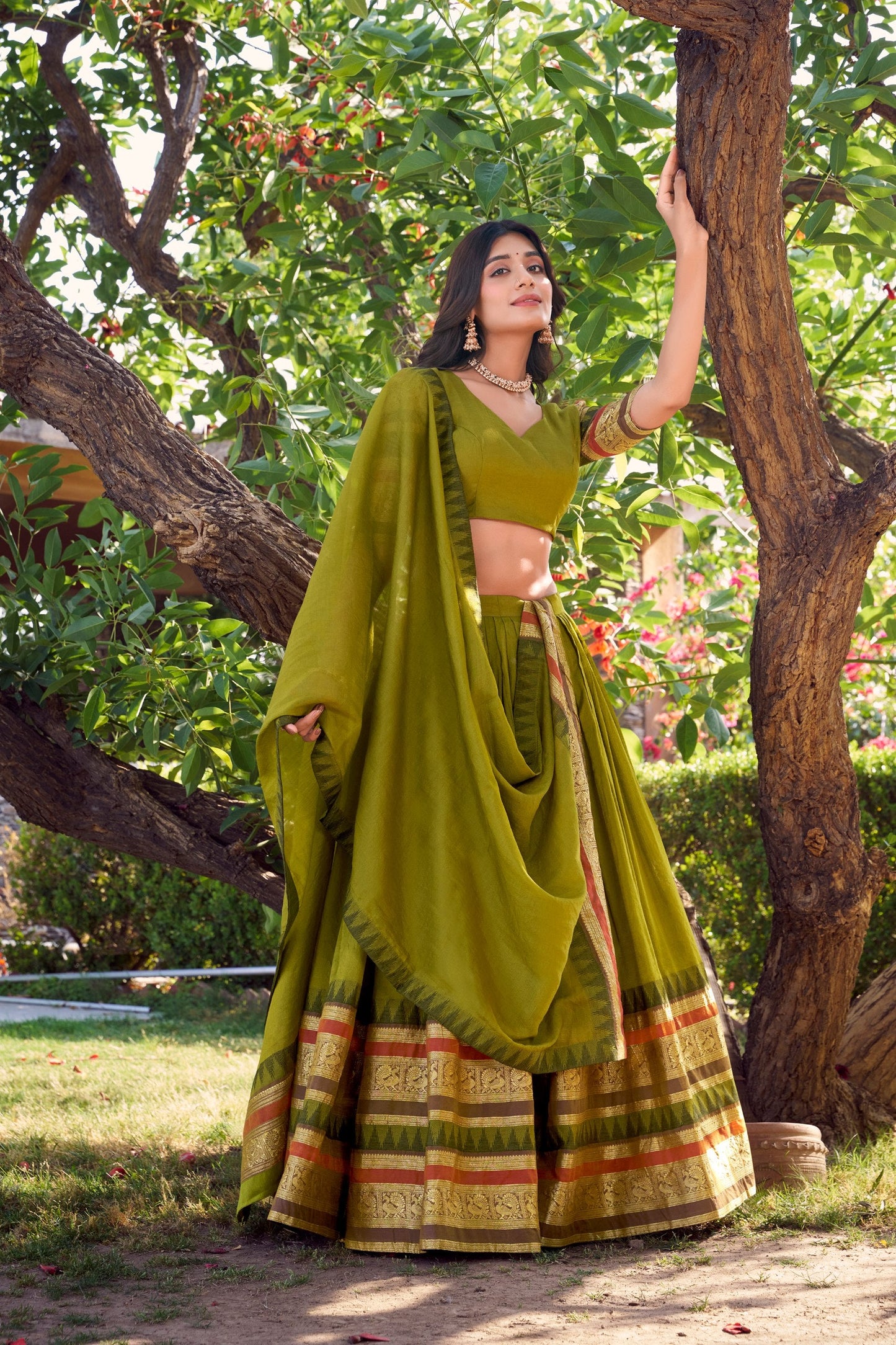 Vritika woven in Chanderi and zari Lehenga Choli
