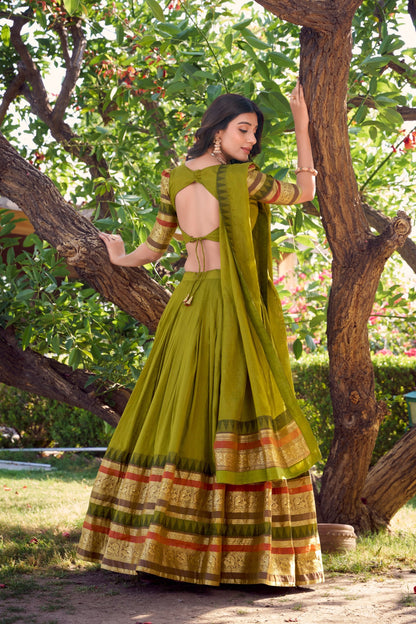 Vritika woven in Chanderi and zari Lehenga Choli