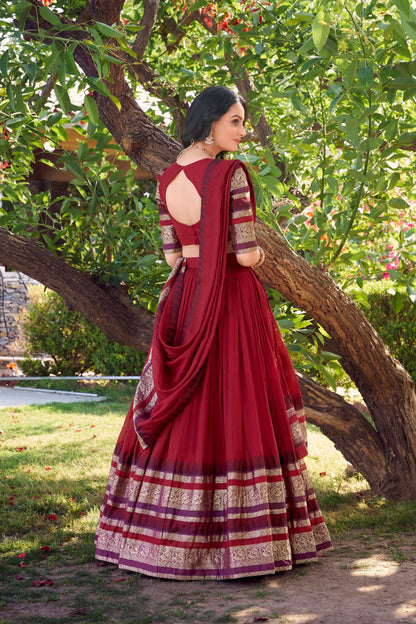 Vritika woven in Chanderi and zari Lehenga Choli