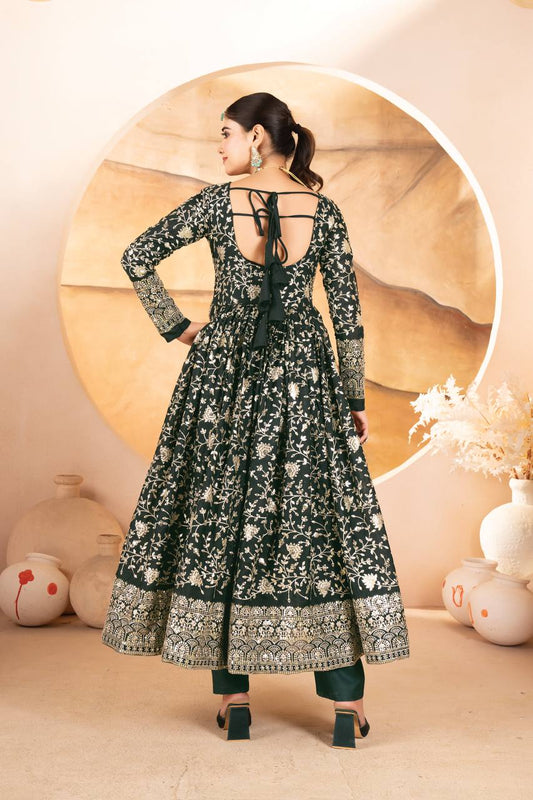 Siddhi  Designer Thread-Sequins Embroidery  Anarkali Suit