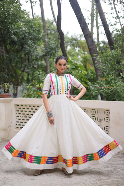 Anaya’s Vibrant Charm Mirror Anarkali Gown