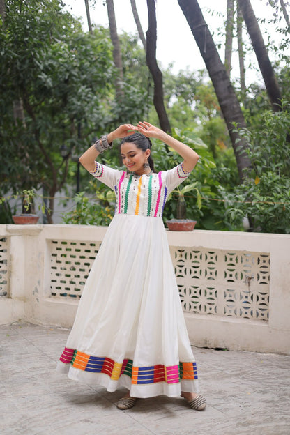 Anaya’s Vibrant Charm Mirror Anarkali Gown