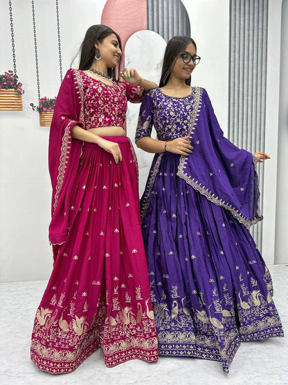 Vedika Embroidery Thread Work  New Festival Lehenga Choli