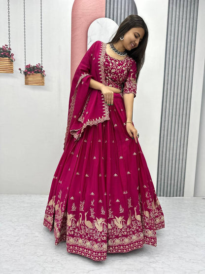 Vedika Embroidery Thread Work  New Festival Lehenga Choli