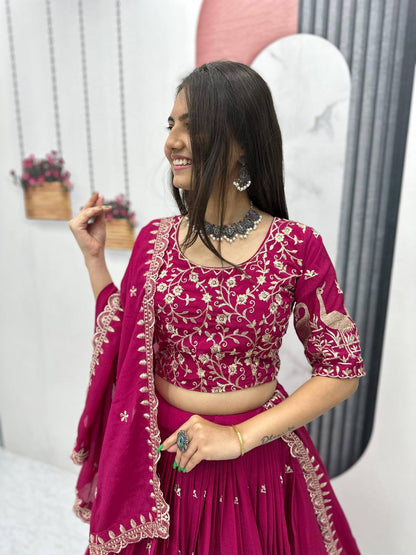 Vedika Embroidery Thread Work  New Festival Lehenga Choli