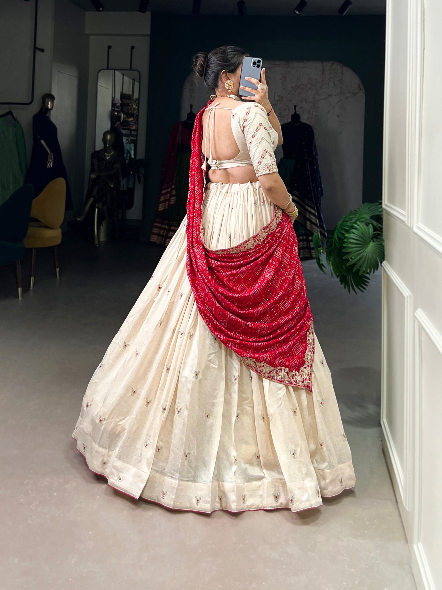 Vichitra Silk Lehenga with Exquisite Sequins and Thread Embroidery Lehenga Choli