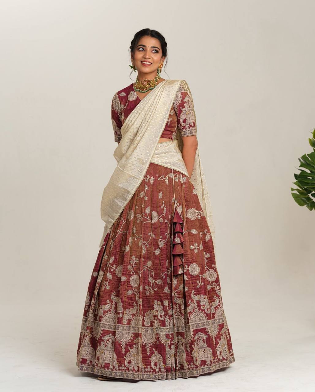 Devanshi Sent Crap Kalamkari Lehenga Choli