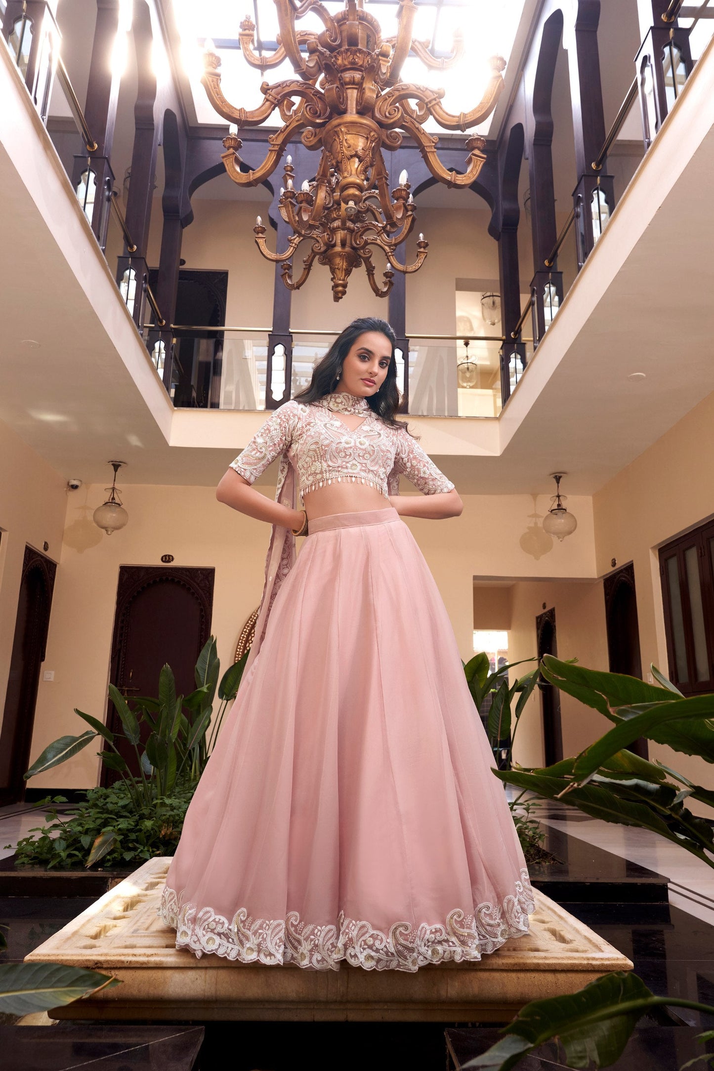 Gulabo Gaze: Blush Pink Dream Lehenga Set
