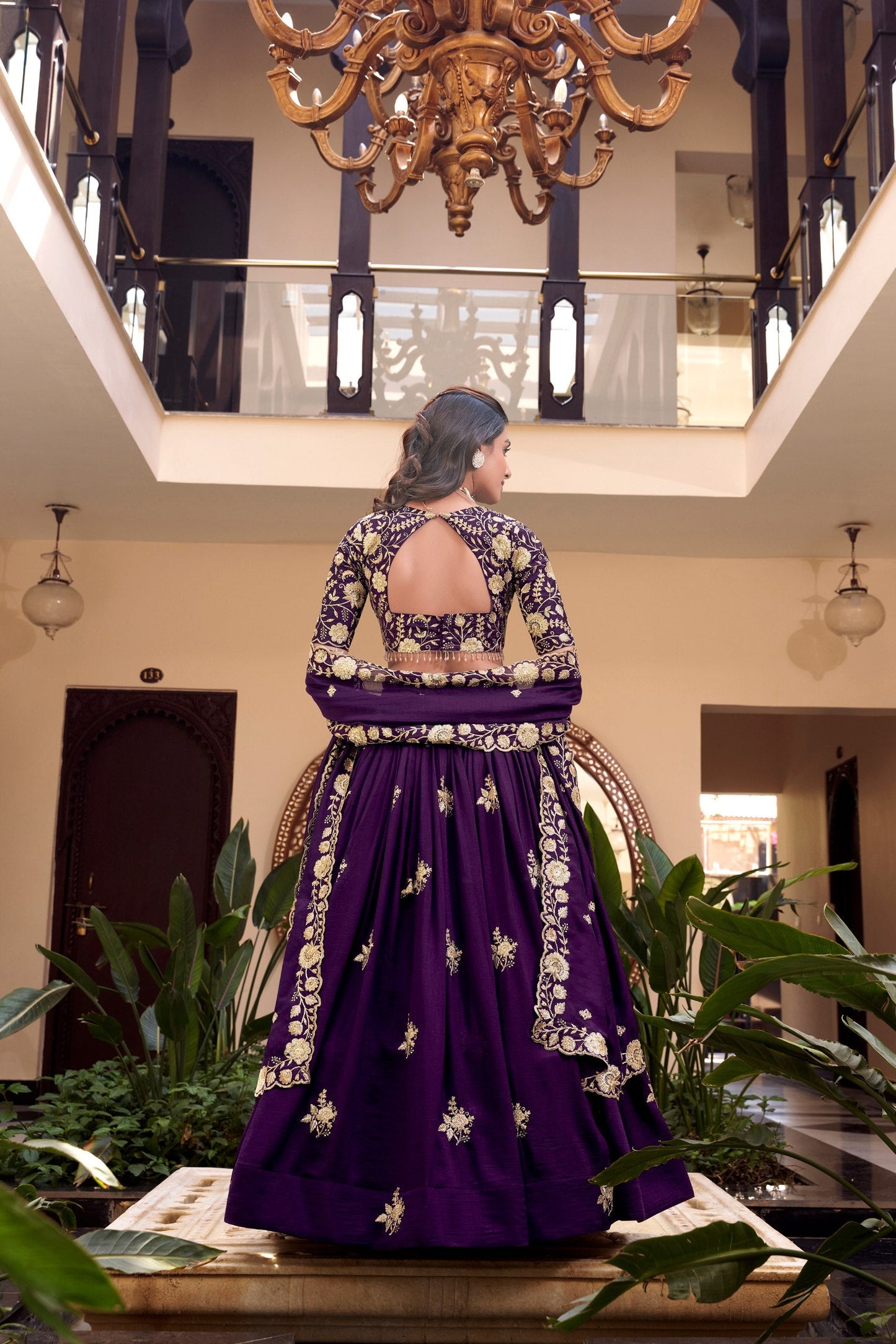 Raabta-e-Royalty: Vichitra Silk Purple Elegance Lehenga Set