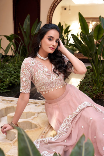 Gulabo Gaze: Blush Pink Dream Lehenga Set