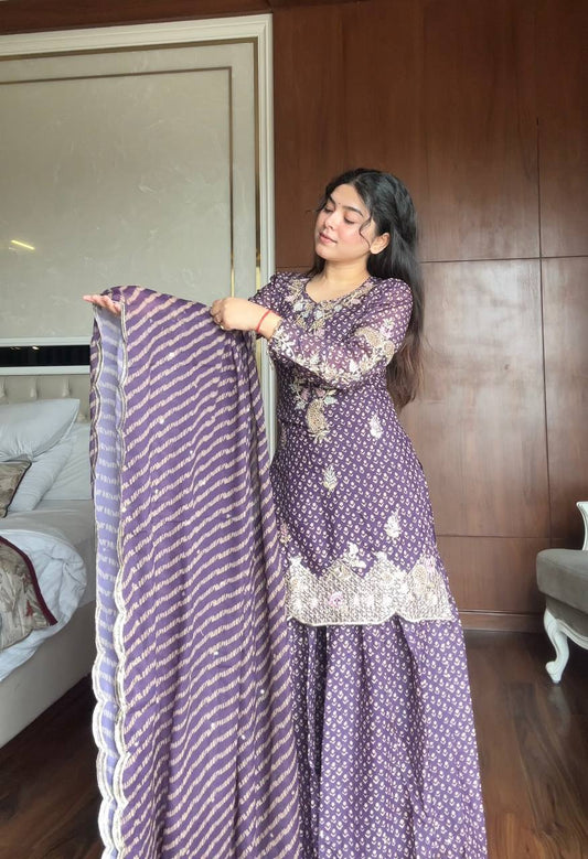 Hemanshi Royal Lavender Charm Traditional Printed Suit