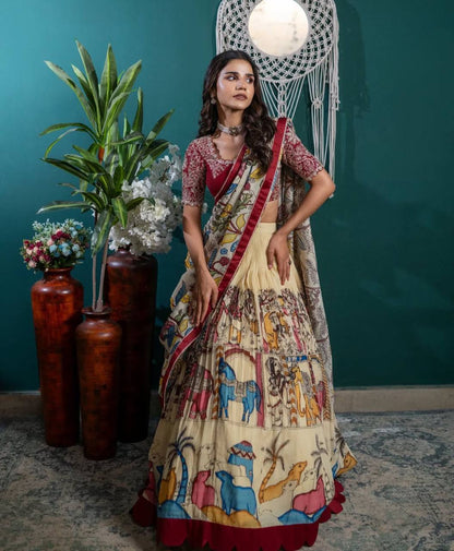 Bazaar-e-Kahani – Kalamkari Lehenga Choli