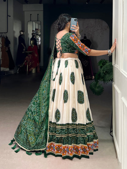 Vaidehi Traditional Bandhej Lehenga Choli Set